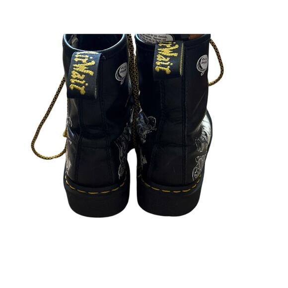 Dr Martens Rick Griffin Boots Black Size M7 W8 - Picture 6 of 12